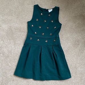 Jcrew Crewcuts green jeweled holiday dress size 6